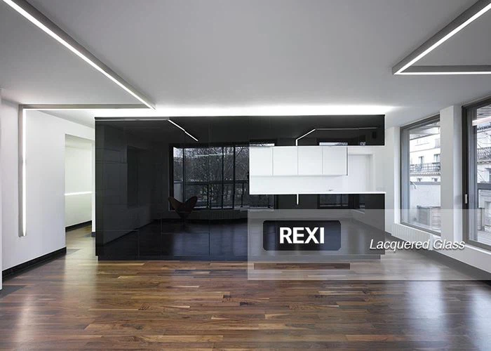 White Black Grey Back Painted Glass For Kitchen